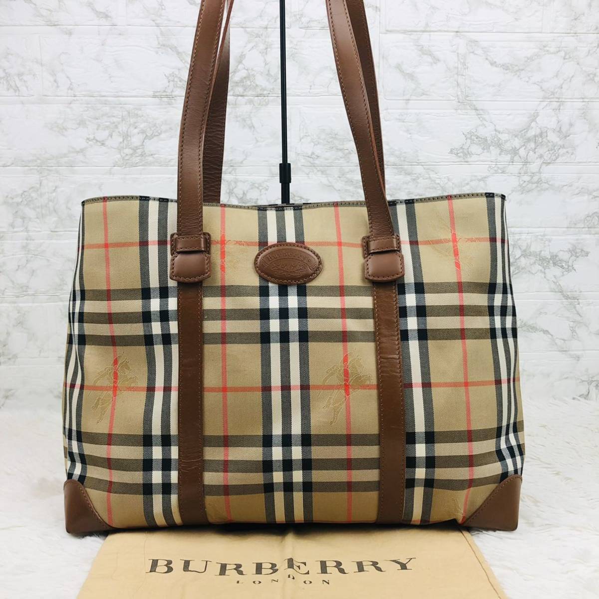 極美品】BURBERRY バーバリー トートバッグ ノバチェック シャドー