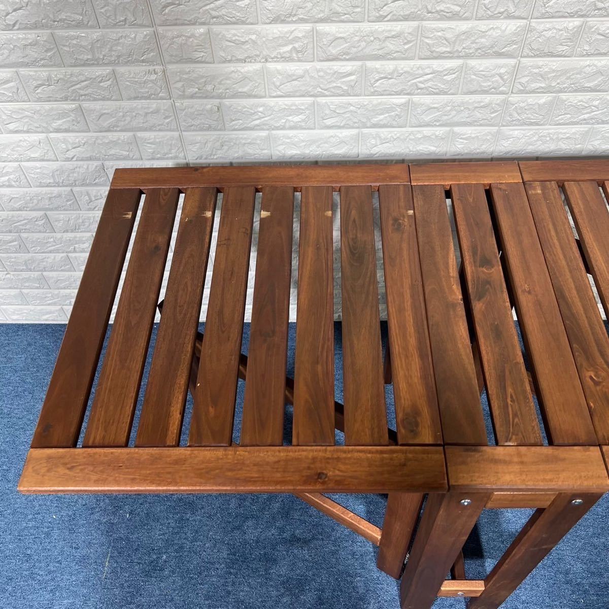 IKEA ガーデンテーブル エップラロー 折りたたみ 屋外用テーブル 木製