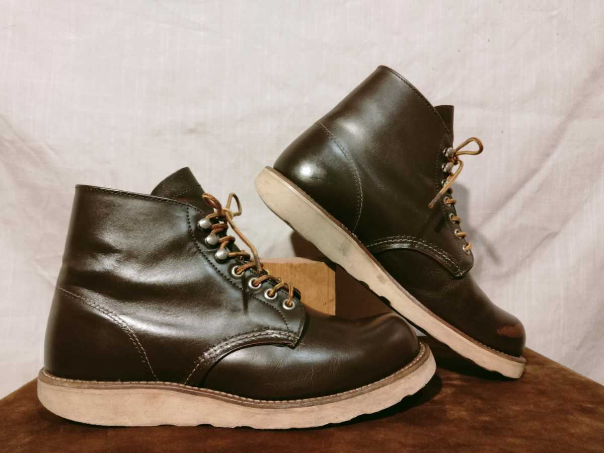 98年製◆四角犬タグ◆REDWING レッドウィング 8160 ガラスレザー 7.5D(25.5～26.5cm) プレーントゥの画像3