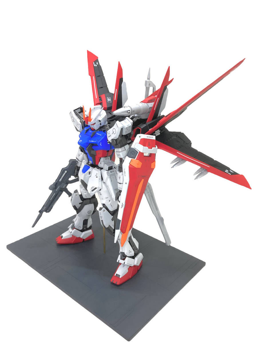 MBF-02+EW454F ストライクルージュ オオトリ装備 Ver.RM strike collar 全塗装完成品(MG) (ガンプラ) _画像1