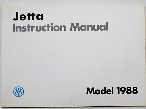 VW Jetta Model '1988 Руководство по инструкции