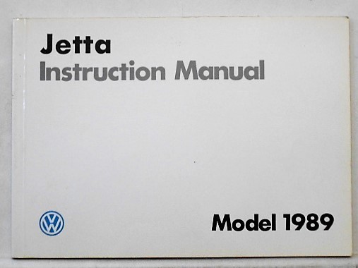 VW Jetta Model '1989 Инструкции