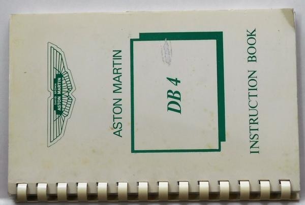 ASTON MARTIN DB4 SALOON Instruction book английская версия 