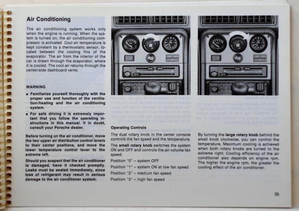 PORSCHE 944 Owner's Manual 英語版 '1984_画像3