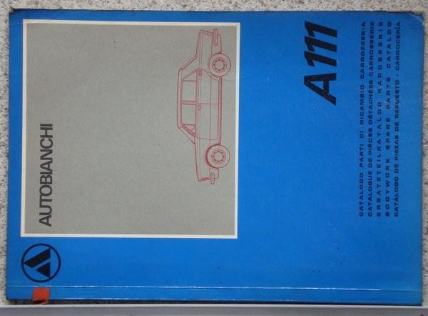 AUTOBIANCHI A111 BODYWAORK SPARE PARTS CATALOG