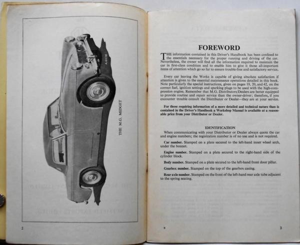 MG MIDGET Driver's Handbook　英語版_画像3