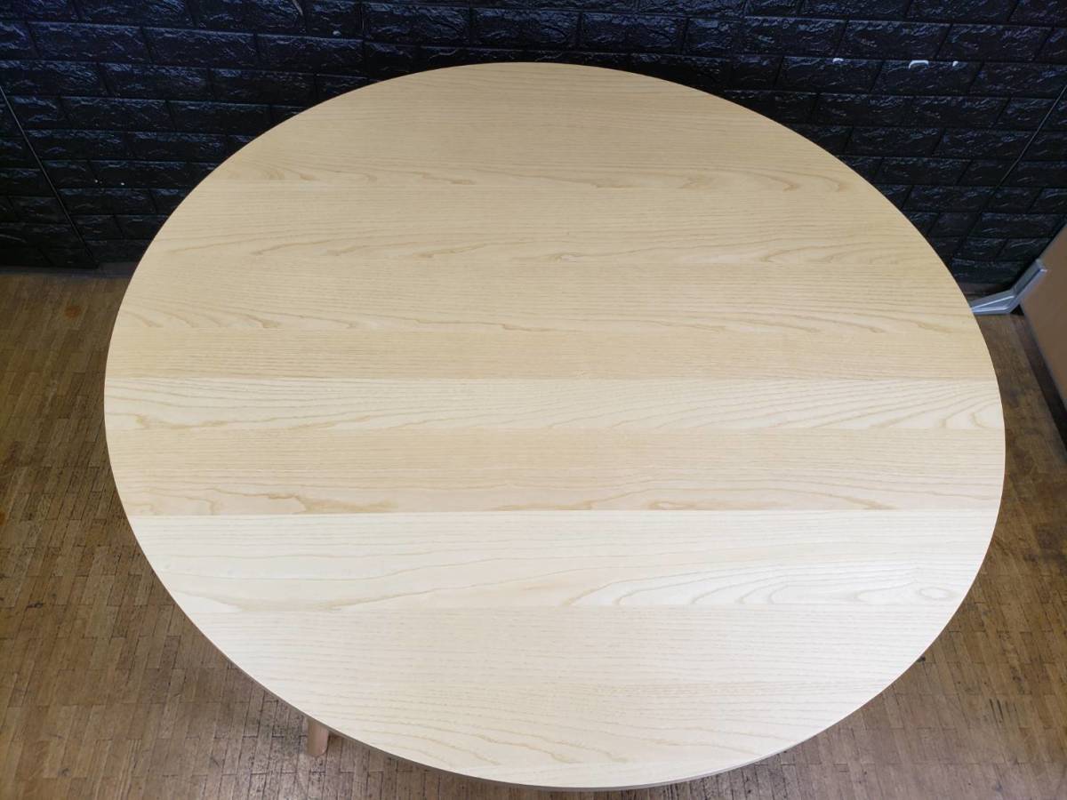 【未使用・訳アリ】円形ダイニングテーブル・幅120cm・北欧モダンデザイン・4439_画像7