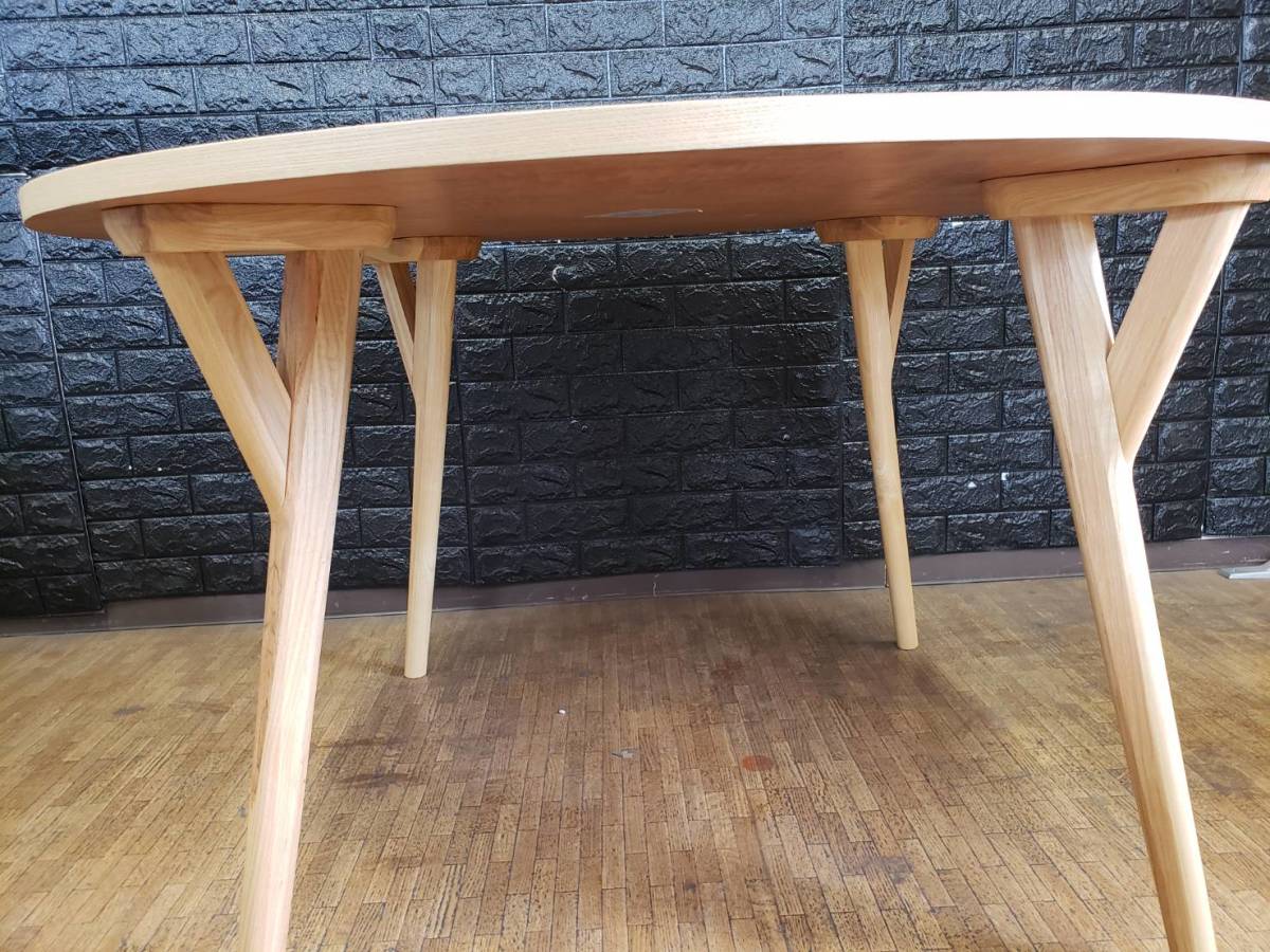 【未使用・訳アリ】円形ダイニングテーブル・幅120cm・北欧モダンデザイン・4439_画像8