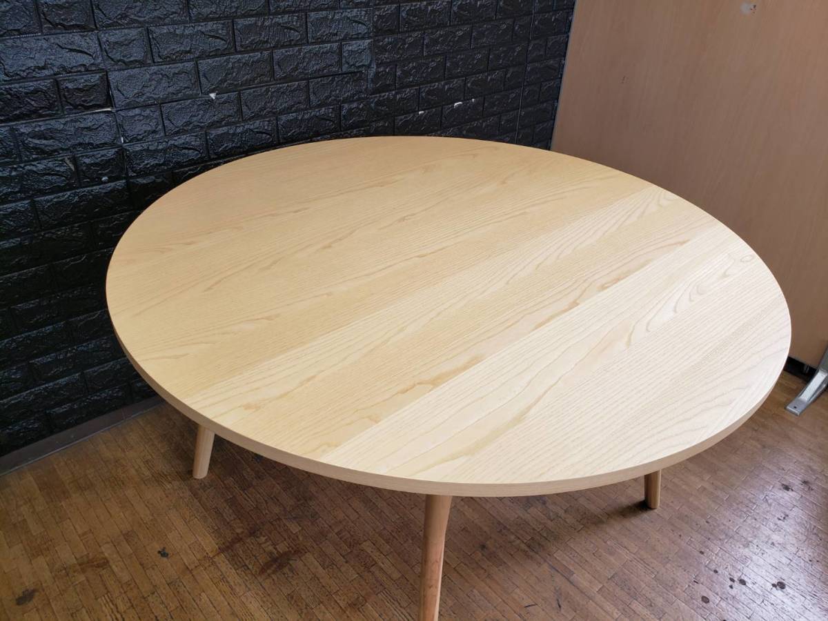 【未使用・訳アリ】円形ダイニングテーブル・幅120cm・北欧モダンデザイン・4439_画像9