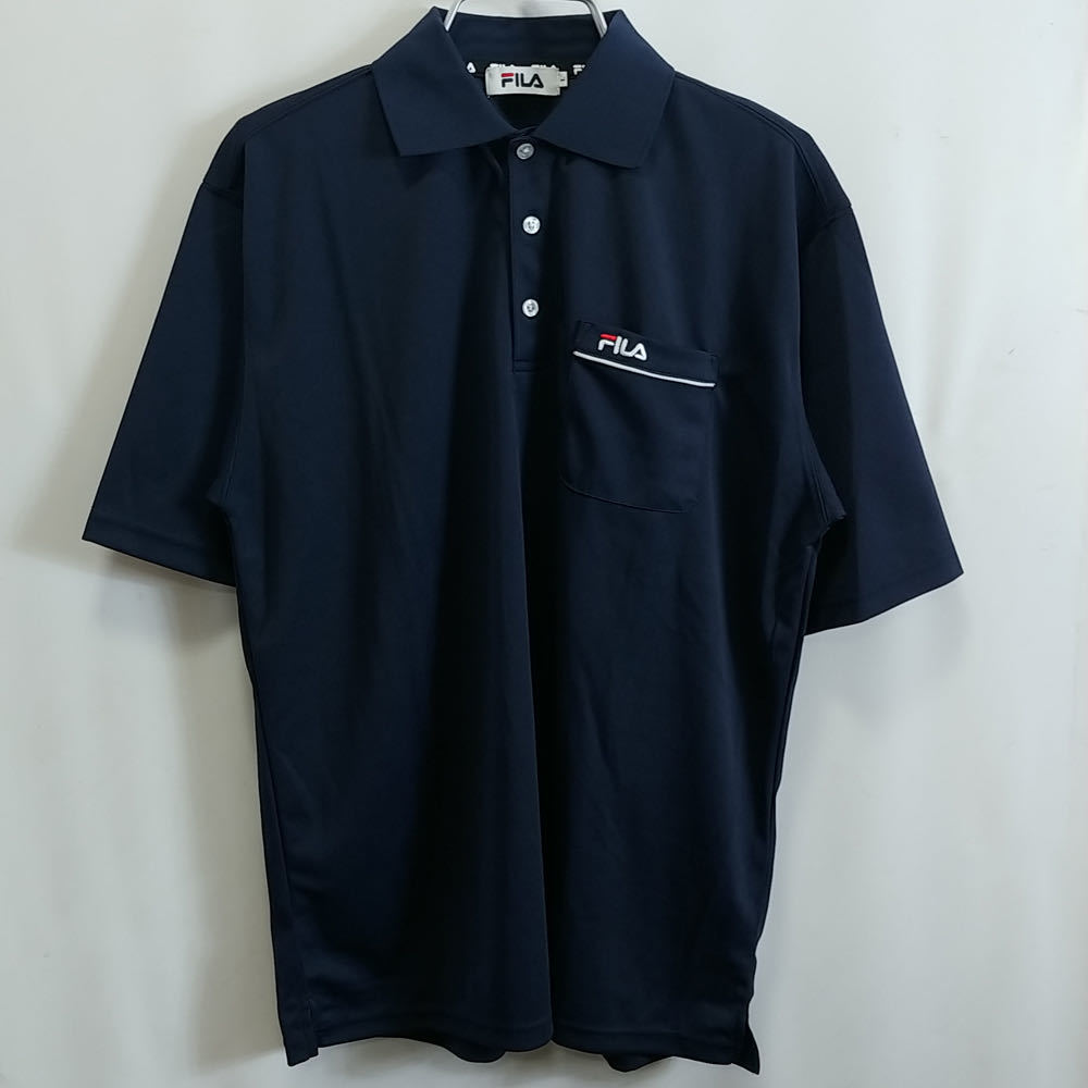 新品　FILA　フィラ　紺　LL　ポロシャツ　Tシャツ　吸水　速乾　メンズ　スポーツウェア　リラックスウェア　F22