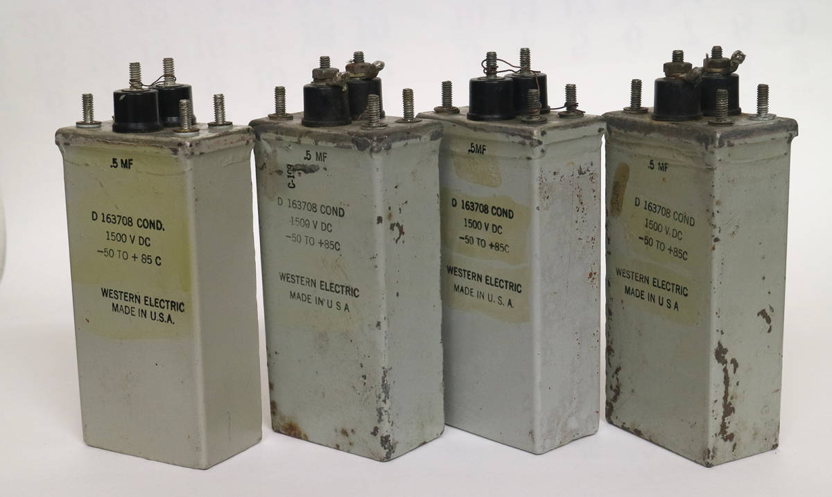 【4個セット】WESTERN ELECTRIC オイルコンデンサー 0.5μF/1500V DC W.E. ウエスタンエレクトリック