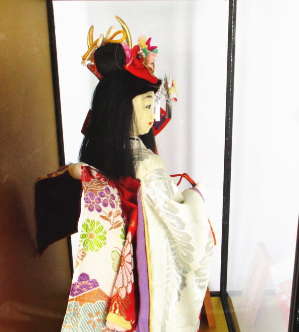 日本人形 舞踊人形 八重垣姫 大峰作 6号KP 昭和作品 ガラス 日本人形 舞踊人形 八重垣姫 大峰作 6号KP 昭和作品 ガラス