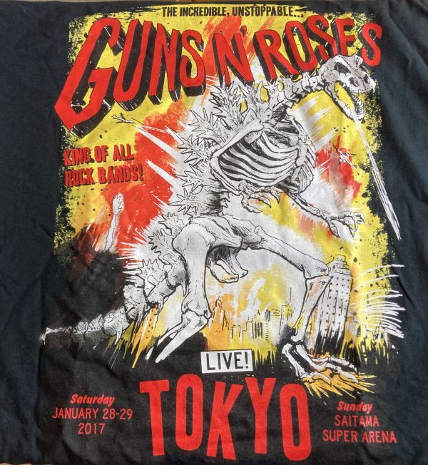未使用品【Tシャツ】Guns N' Roses / 東京　2017【L size】Tokyo/Un-used_画像3