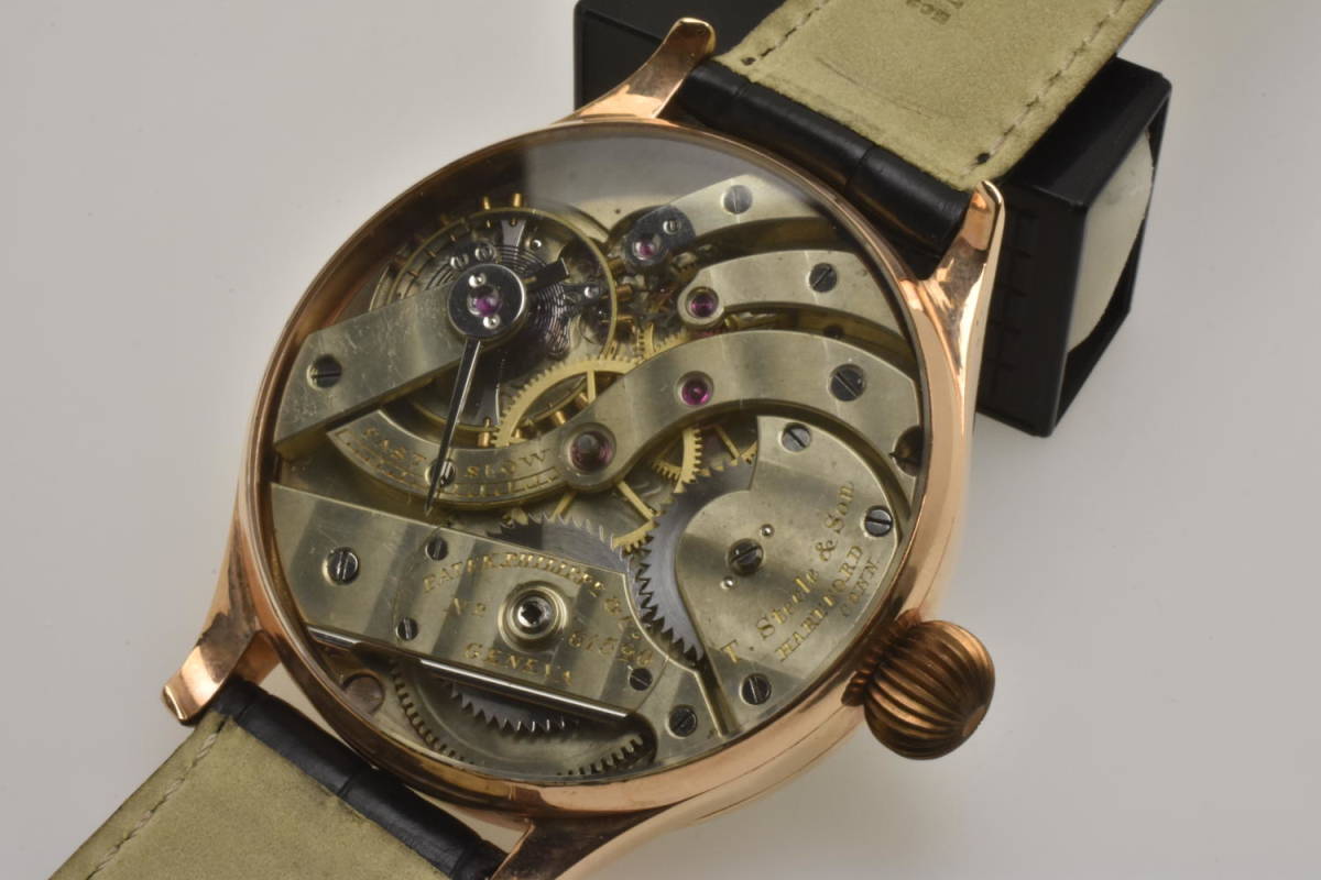 ★1900年代製懐中時計ムーブ使用 パテックフィリップ 大型腕時計★_画像6