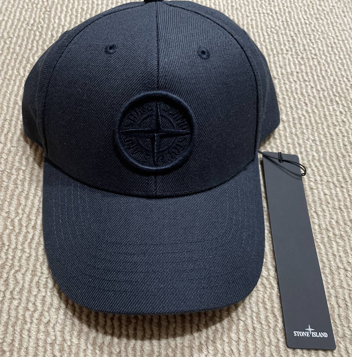 誠実】 新品未使用◇ストーンアイランド◇ロゴCAP ブラック◇ベース