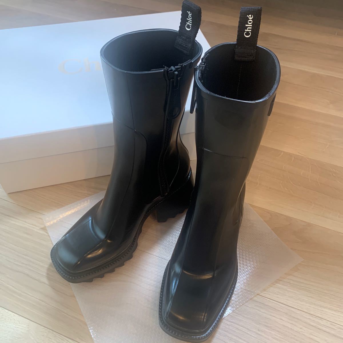 Chloe クロエ ベティ レインブーツ ウェリントンブーツ Black