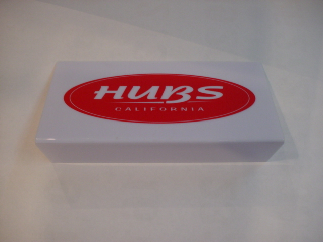 HUBS CALIFORNIA ハブス カリフォルニア 販売店用 販売促進アクリルプレート 製品 非売品 中古 美品_画像2