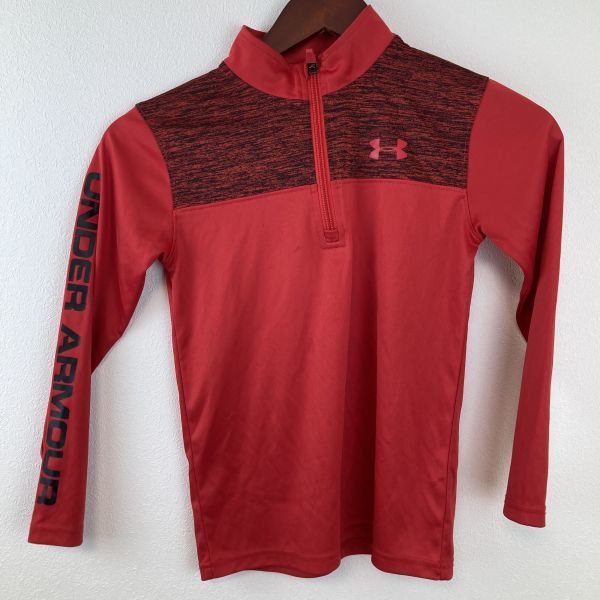 UNDER ARMOUR アンダーアーマー キッズ 長袖 トップス サイズ7 XS以下 相当 ロゴ 吸水速乾 レッド 赤色 スポーツ ウェア 柄 小学生低学年 有名な UNDER ARMOUR アンダーアーマー キッズ 長袖 トップス サイズ7 XS以下 相当 ロゴ 吸水速乾 レッド 赤色 スポーツ ウェア 柄 小学生低学年 有名な