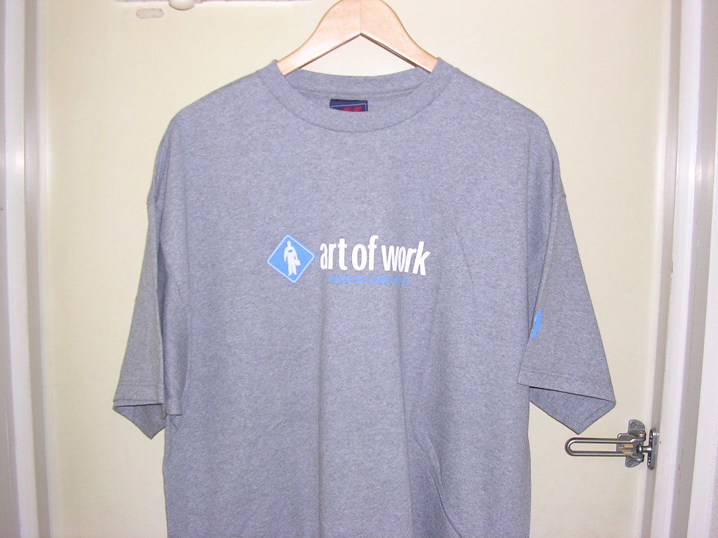 90s 00s USA製 DEAD STOCK mecca USA art of work Tシャツ XL グレー vintage old メッカ デッドストック_画像1
