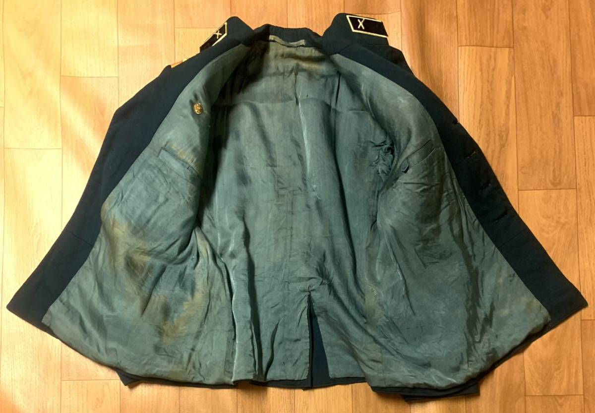  rare goods so ream army M69 land army .. large .. clothes top and bottom set large . for broke-do belt attached sobieto army Russia army pare-do clothes dress uniform 