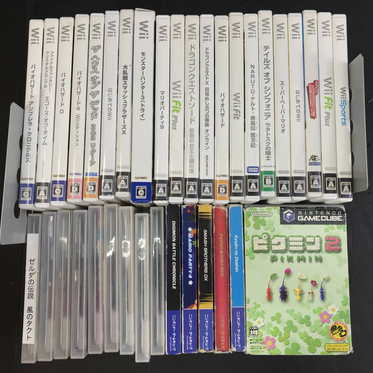 4097)【1円~】Wiiソフト21本&GCソフト16本まとめセット[ピクミン