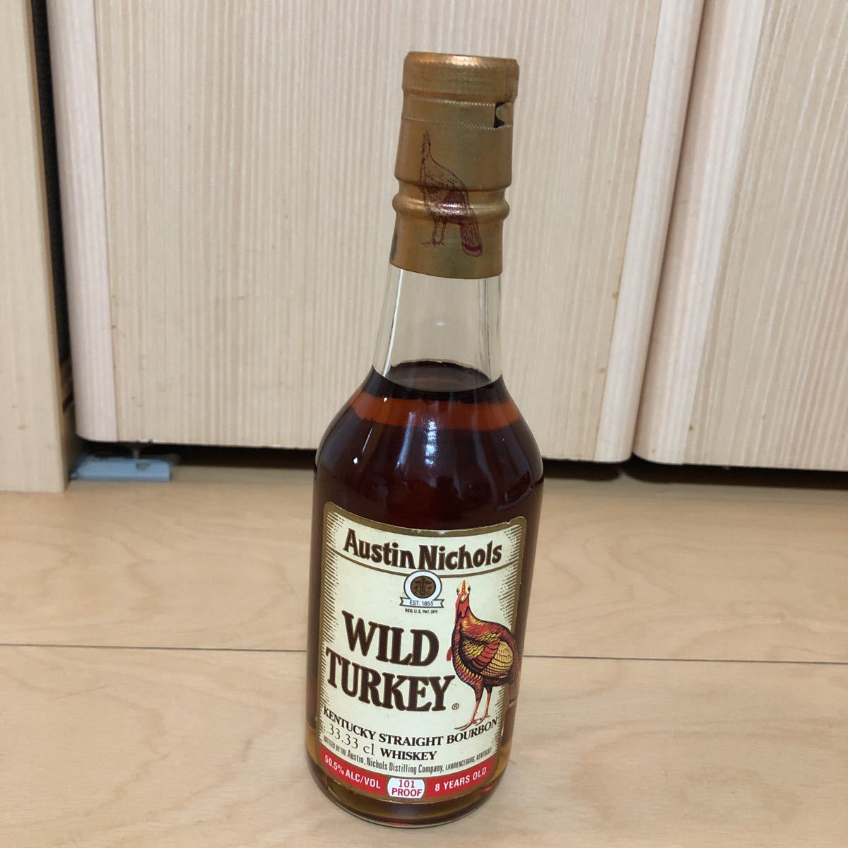 ワイルドターキー 8年 101PROOF 50.5% ウィスキー 旧ラベル 金キャップ