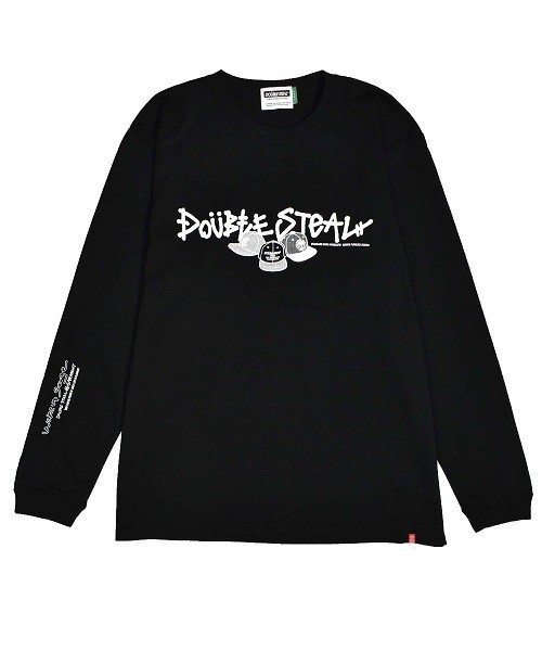 DOUBLE STEAL長袖Tシャツ ロンTブラック系その他 / MEDIUM