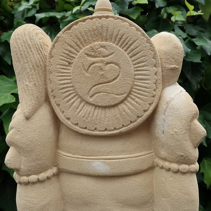 ガネーシャ石像 立像78cm パラスストーン【ガネーシャの置物 オブジェ 夢をかなえるゾウ ヒンドゥー教の神様】YSA-250634_画像6