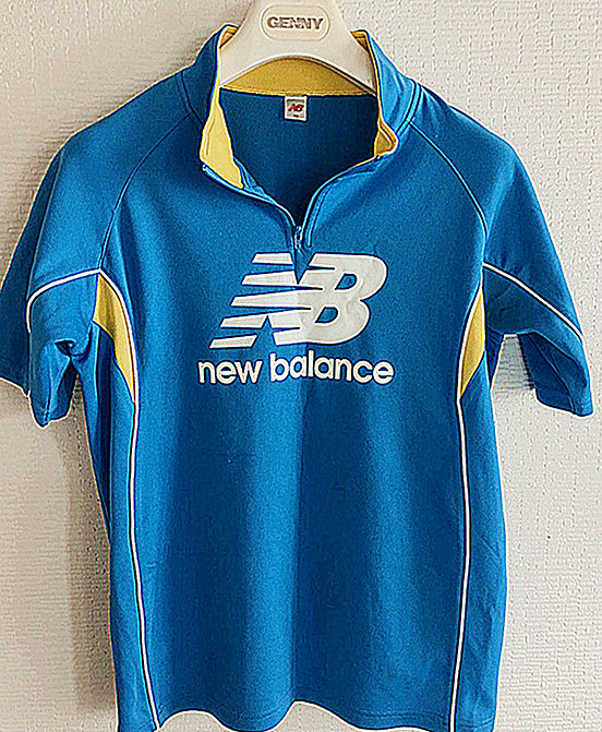 美品 new baiance ニューバランス 半袖ジャージ ジャンパー ブルゾン スポーツウェア トレーニング　160　男の子、男女兼用