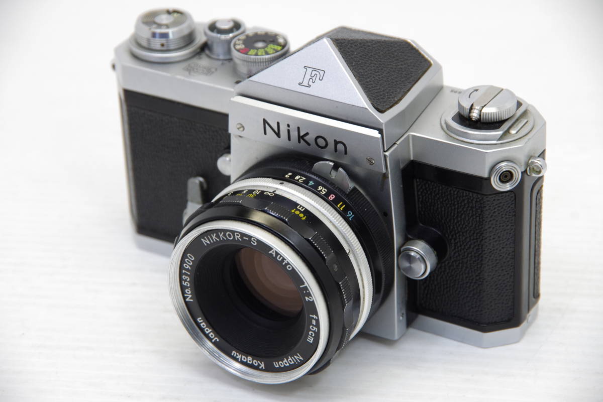 ☆ジャンク?☆ニコン Nikon F アイレベル + NIKKOR-S Auto 1:2 f=5cm