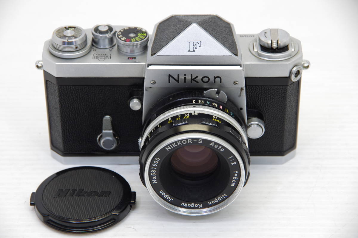 ☆ジャンク?☆ニコン Nikon F アイレベル + NIKKOR-S Auto 1:2 f=5cm