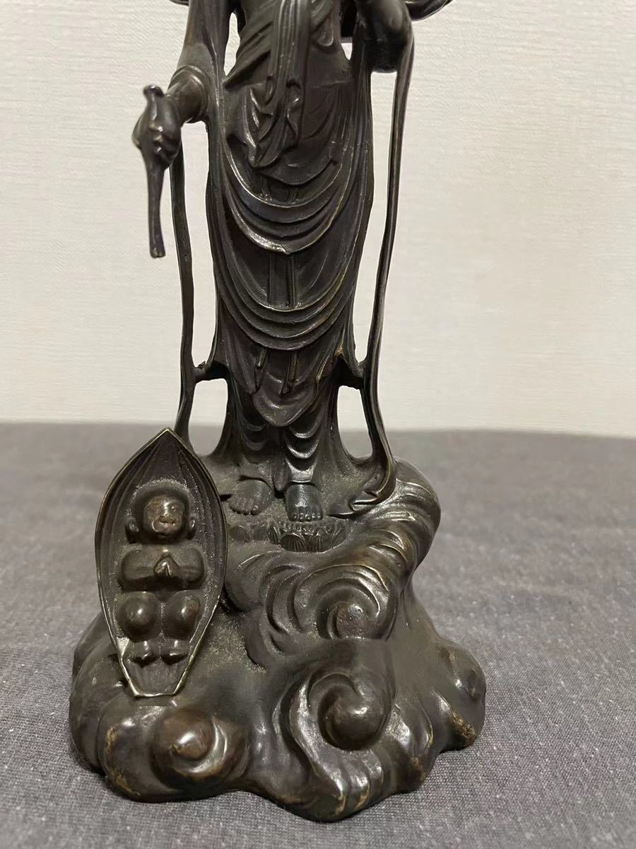 仏像 観音菩薩像 仏教美術 銅製 _画像3
