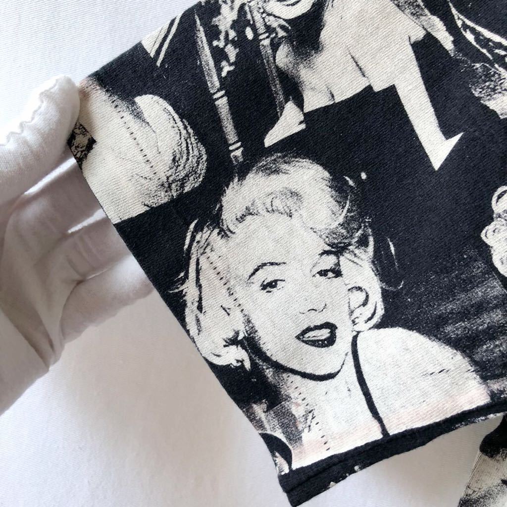 90s EDWARDS TEEZ? Marilyn Monroe フルプリント Tシャツ L USA製 ビンテージ 90年代 マリリンモンロー オーバープリント オリジナル_画像6