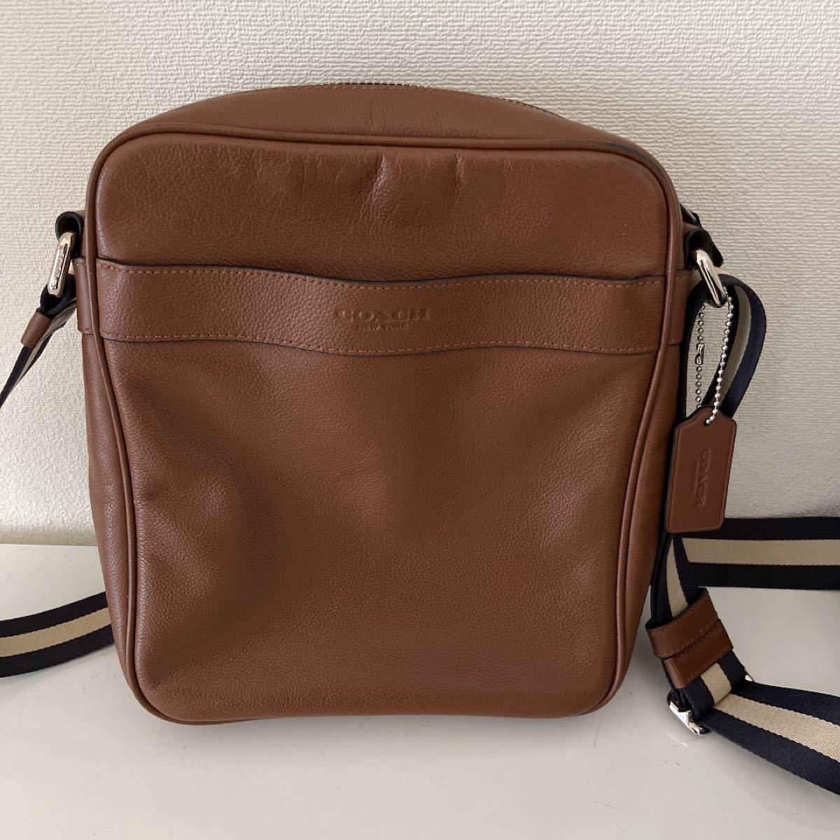 【期間限定!最安値挑戦】 COACH ショルダーバッグ フライトバッグ レザー ブラウン 斜め掛け
