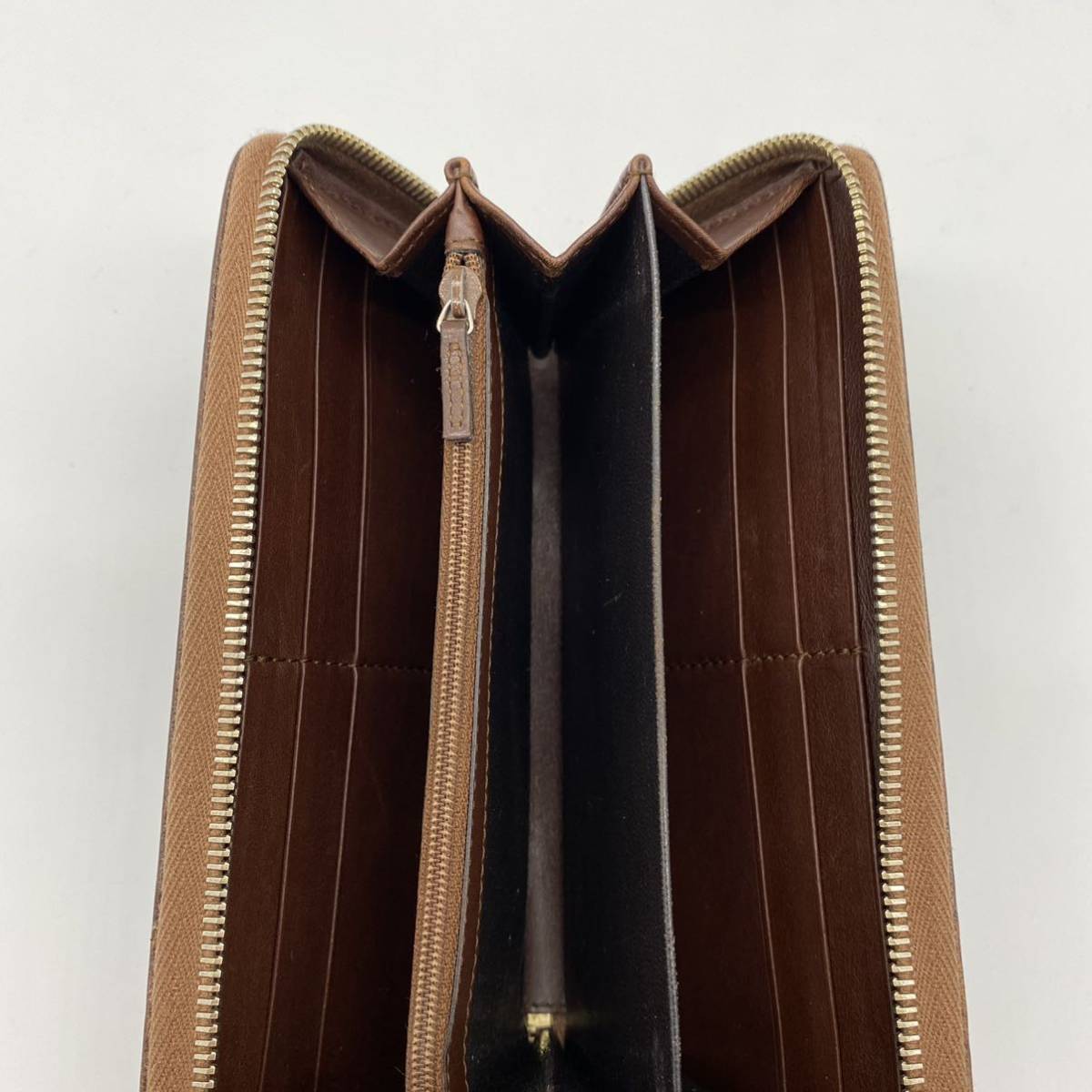 1円〜 極美品 GUCCI グッチ ディアマンテ ラウンドファスナー ラウンド
