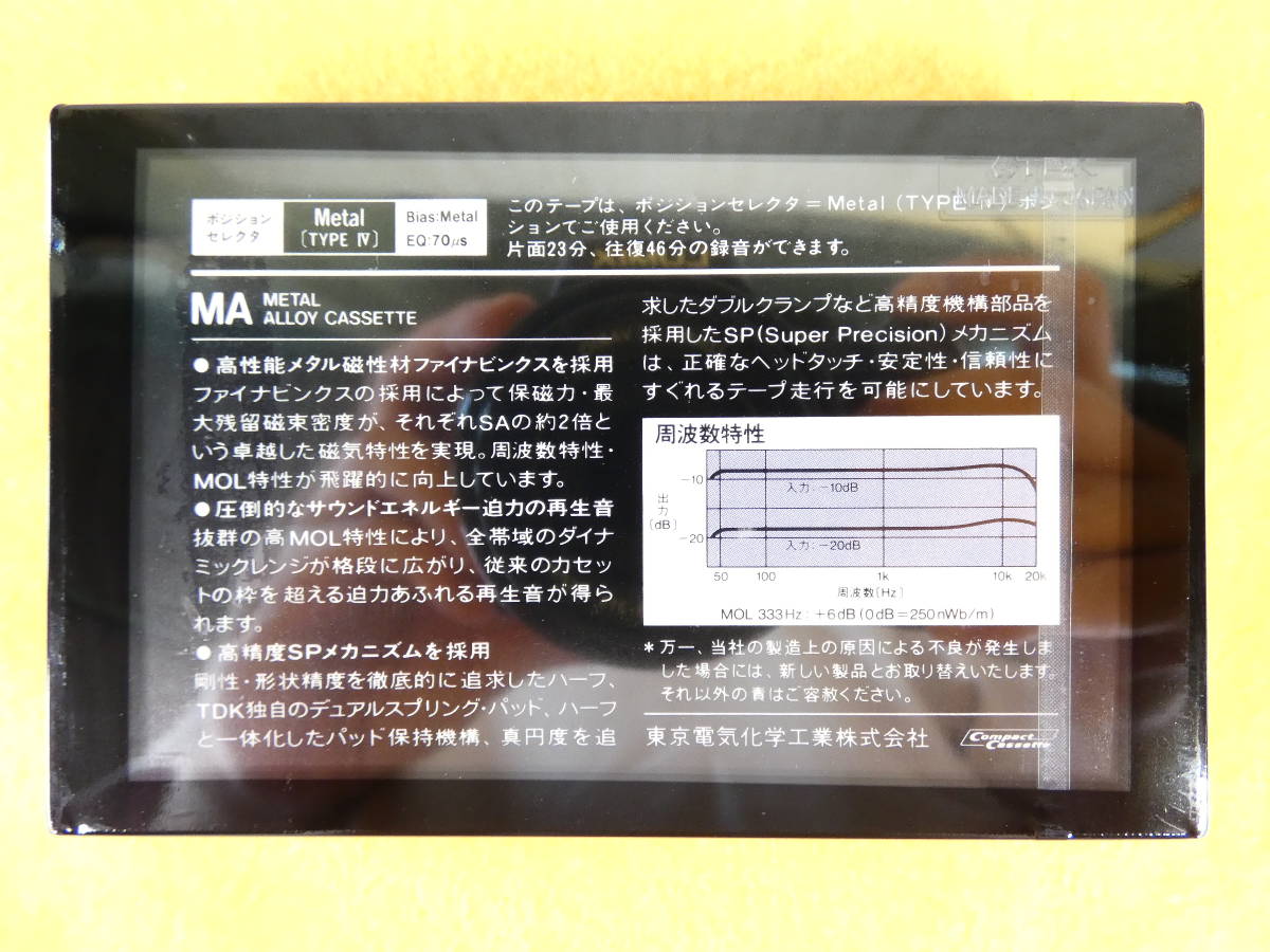 未開封品！ TDK メタル カセットテープ METAL POSITION TYPE Ⅳ 「 MA46 」2本セット 音響機器 記録媒体 @送料180円 (7436-13)_画像4