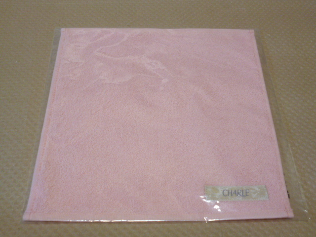 シャルレ CHARLE ピンク ミニタオル 20cm×20cm 未開封 タオルハンカチ_画像1