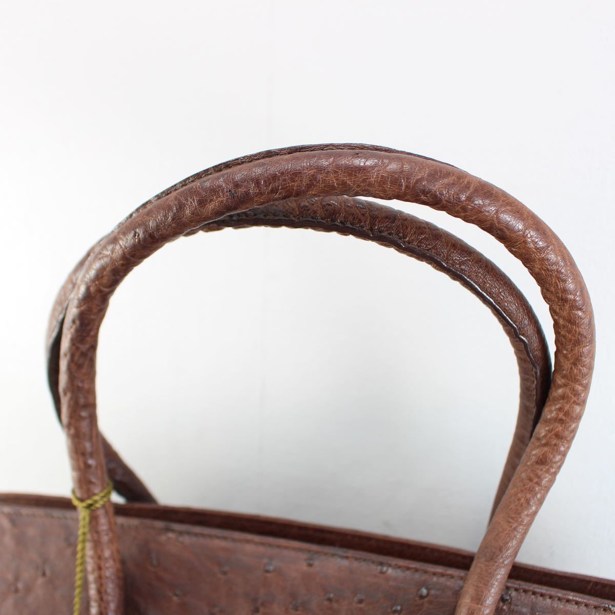 JRA OSTRICH LEATHER BELTED HAND BAG/JRAマークオーストリッチ JRA OSTRICH LEATHER BELTED HAND BAG/JRAマークオーストリッチ