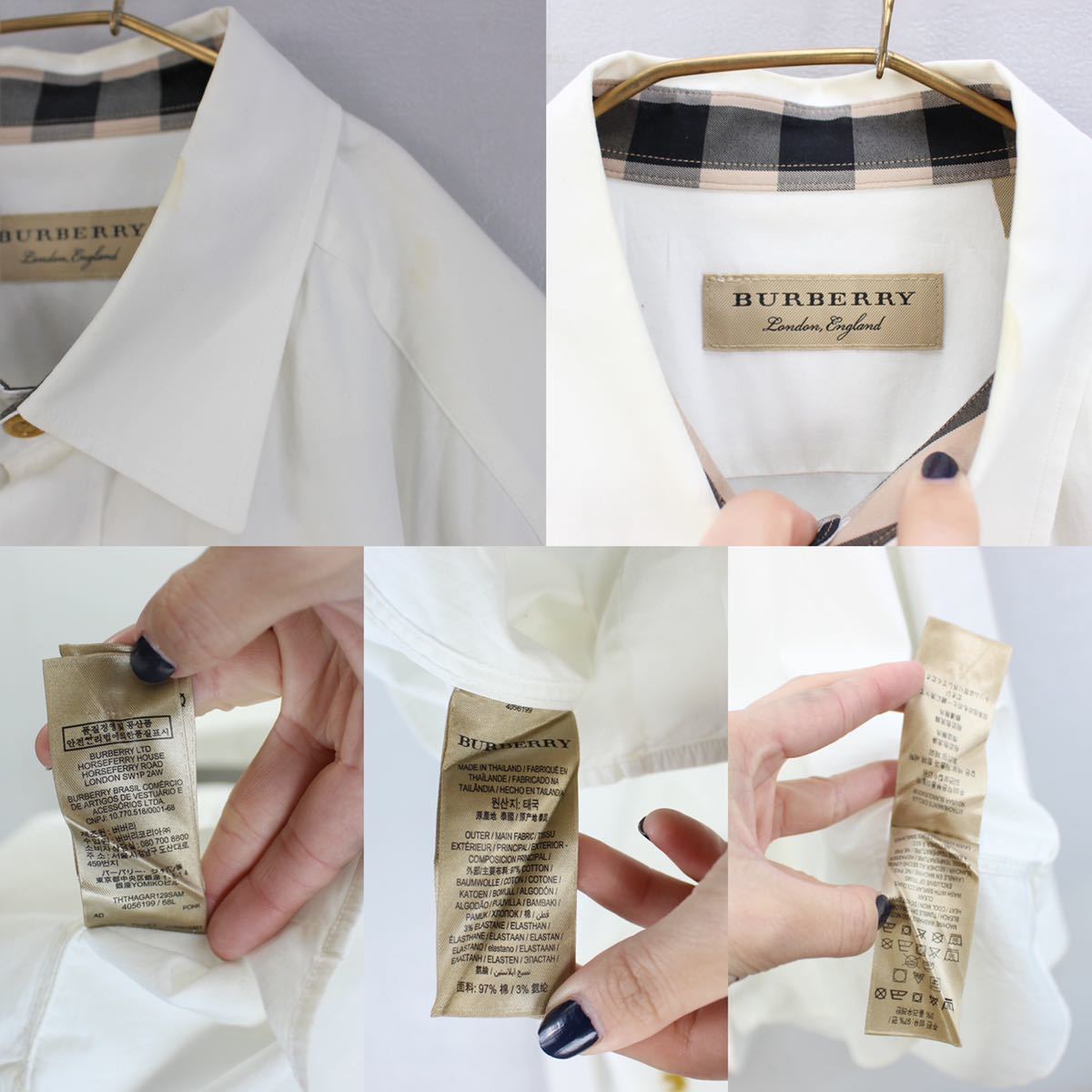 BURBERRY LONDON ENGLAND LONG SLEEVE SHIRT MADE IN THAILAND/バーバリーロンドンイングランド長袖シャツ