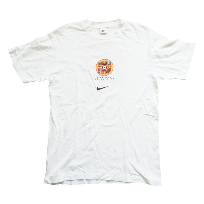 ★古着 90s ビンテージ NIKE BASKETBALL ナイキバスケットボール 「3on3」 Tシャツ M★_画像1