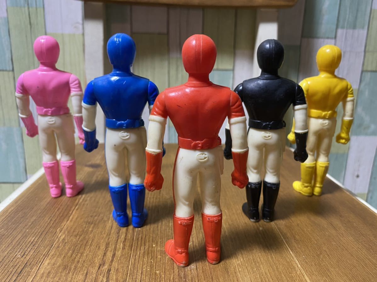 C 科学 戦隊 ダイナマン 当時物 ソフビ人形 5体セット ポピー [検索