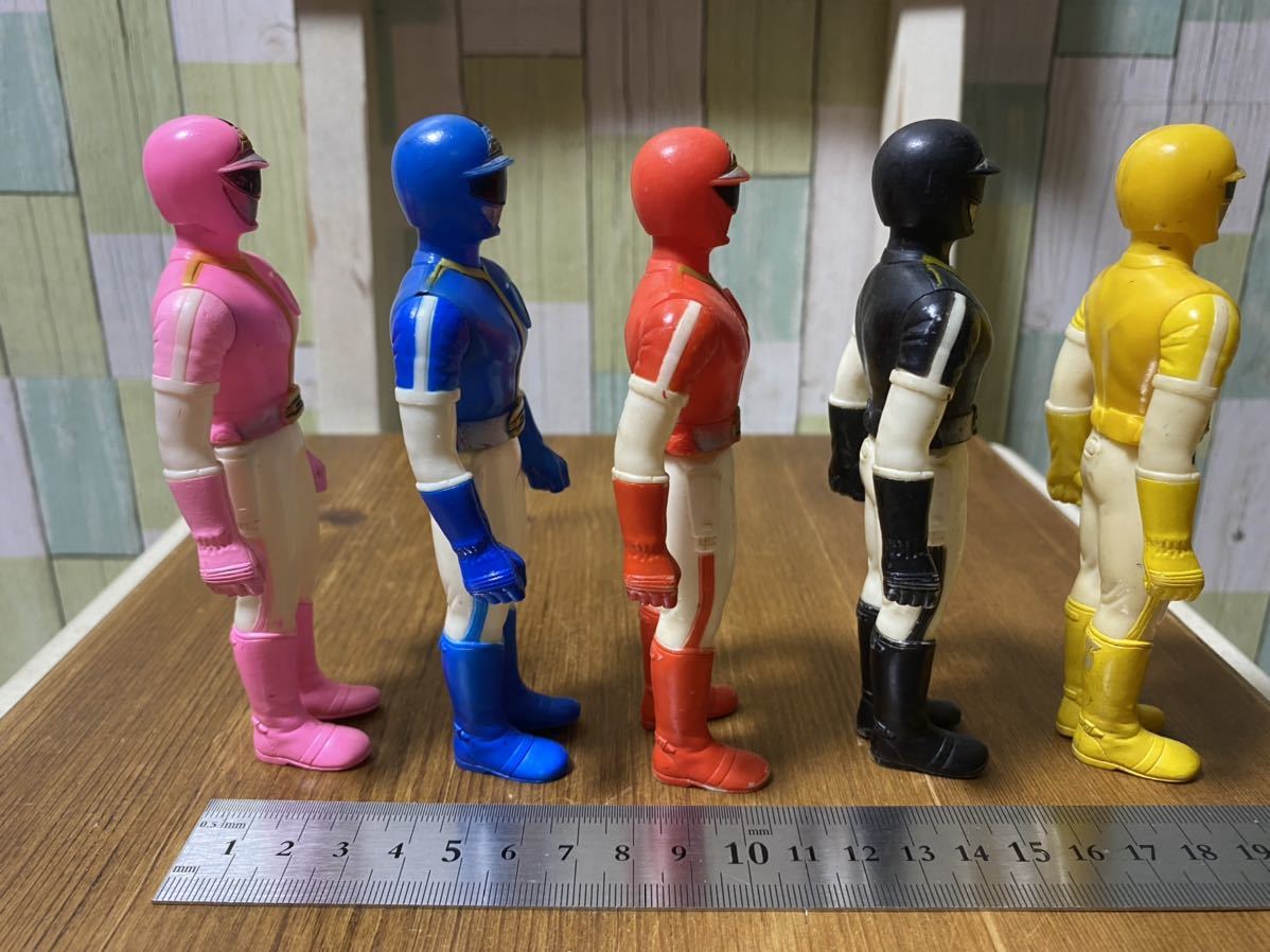 C 科学 戦隊 ダイナマン 当時物 ソフビ人形 5体セット ポピー [検索