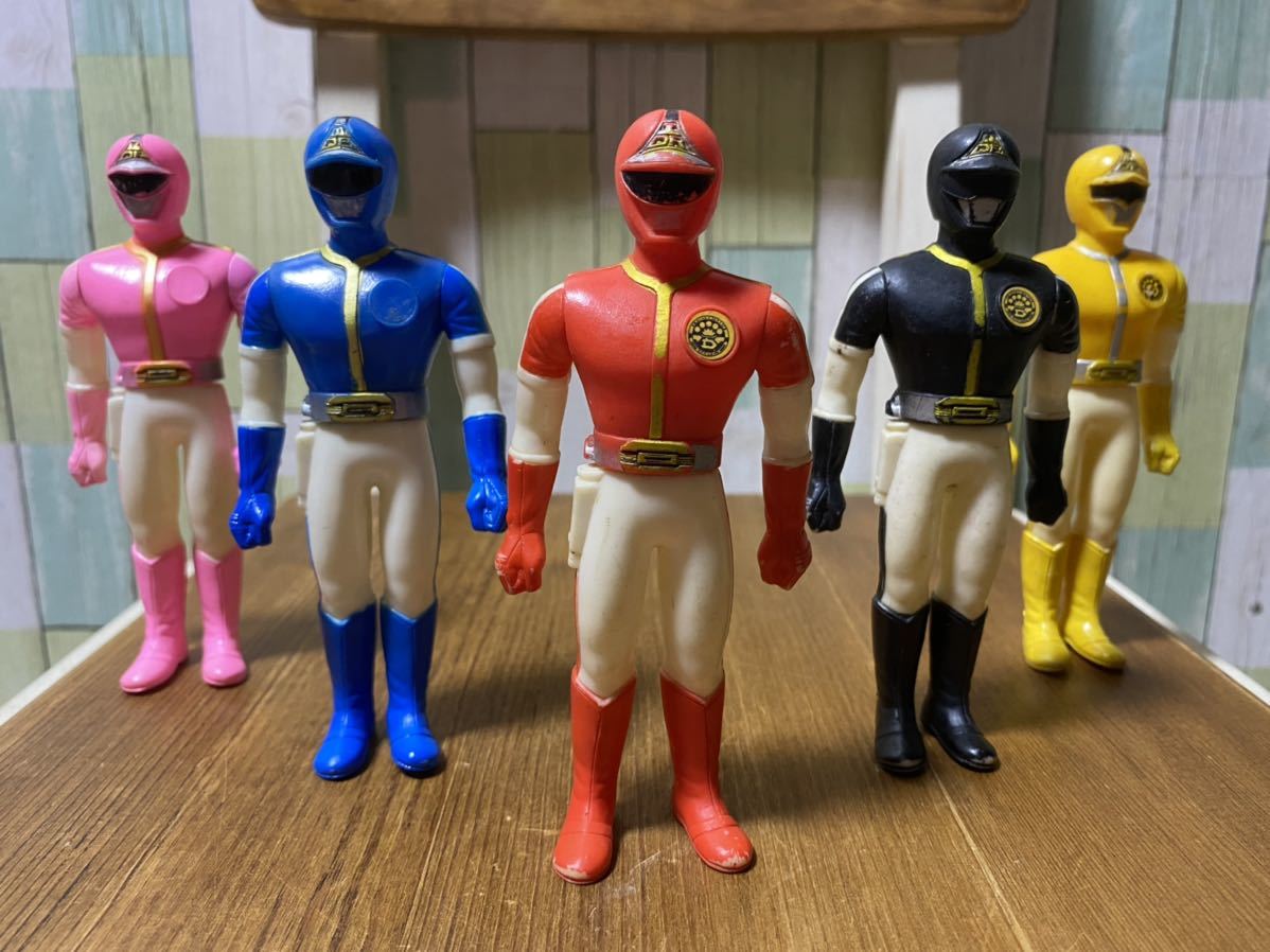 C 科学 戦隊 ダイナマン 当時物 ソフビ人形 5体セット ポピー [検索
