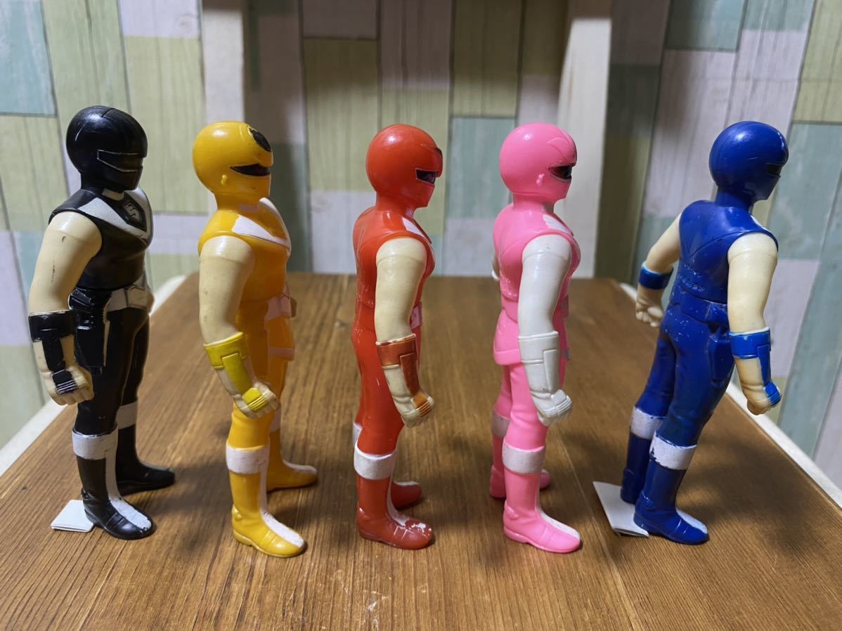 ☆マスクマン ソフビ 5体セット☆ Yahoo!オークション - H 光 戦隊 マスクマン 当時物 ソフビ人形