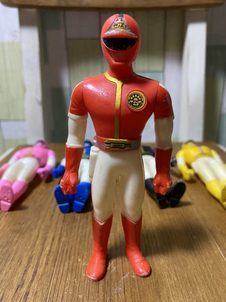 C 科学 戦隊 ダイナマン 当時物 ソフビ人形 5体セット ポピー [検索