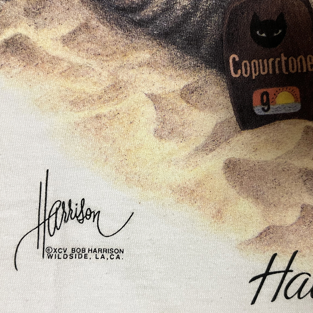 90s USA製 ビンテージ デッドストック 猫 Tシャツ ねこ L Bob Harrison ボブハリソン Hawaii ハワイ コパトーン Copurrtone Beach bum 新品_画像6