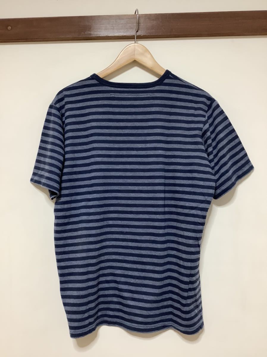 な943 GENERAL SUPPLY SHIPS シップス ボーダーTシャツ 半袖Tシャツ Mサイズ相当_画像2