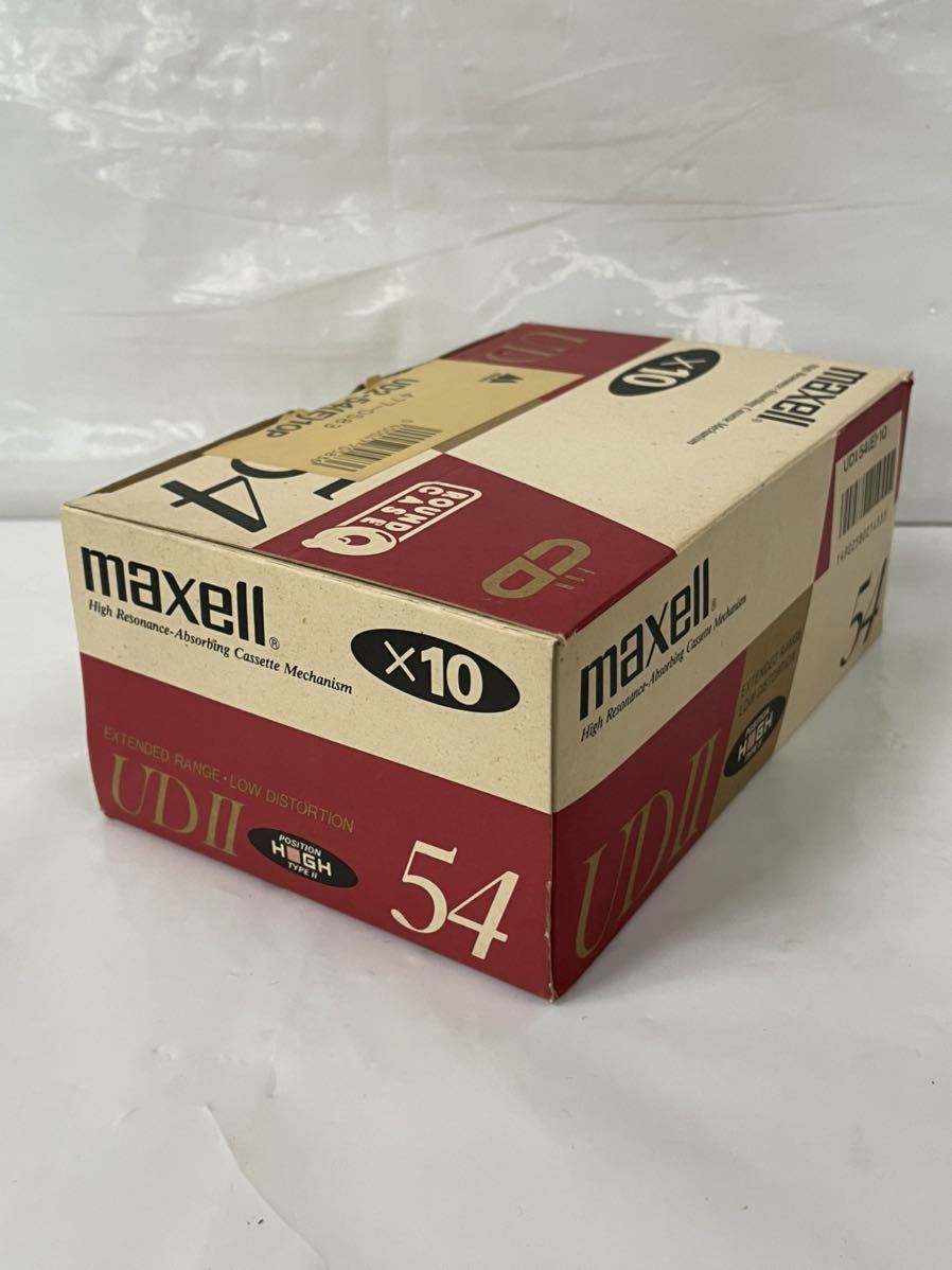 【た-6-121】100円スタート 未使用 maxell UD II マクセル カセットテープ 54×7本 46×3本 合計10本 まとめ 昭和レトロ 入手困難_画像6
