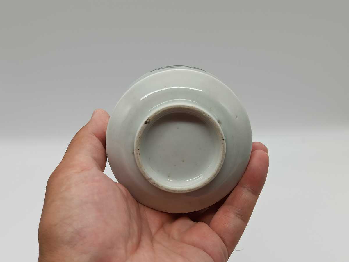 初見!古伊万里染付天文紋九曜星胴紐筒茶碗 初見!古伊万里染付天文紋九曜星胴紐筒茶碗