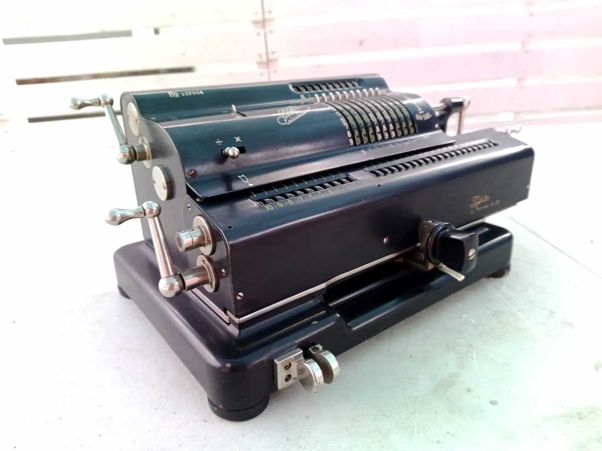 動作確認済み】☆TIGER☆タイガー☆手廻し計算機☆手回し計算器